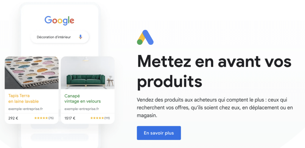 Interface de Google Ads