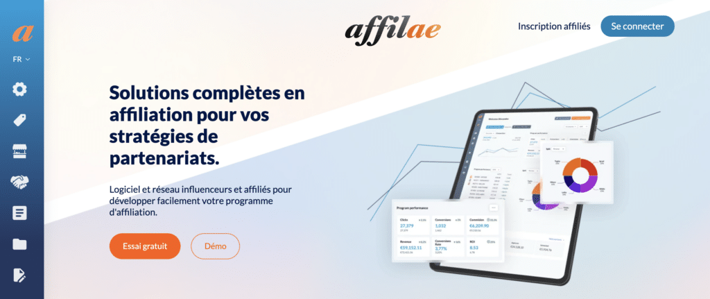 Interface Affilae : une plateforme d'affiliation