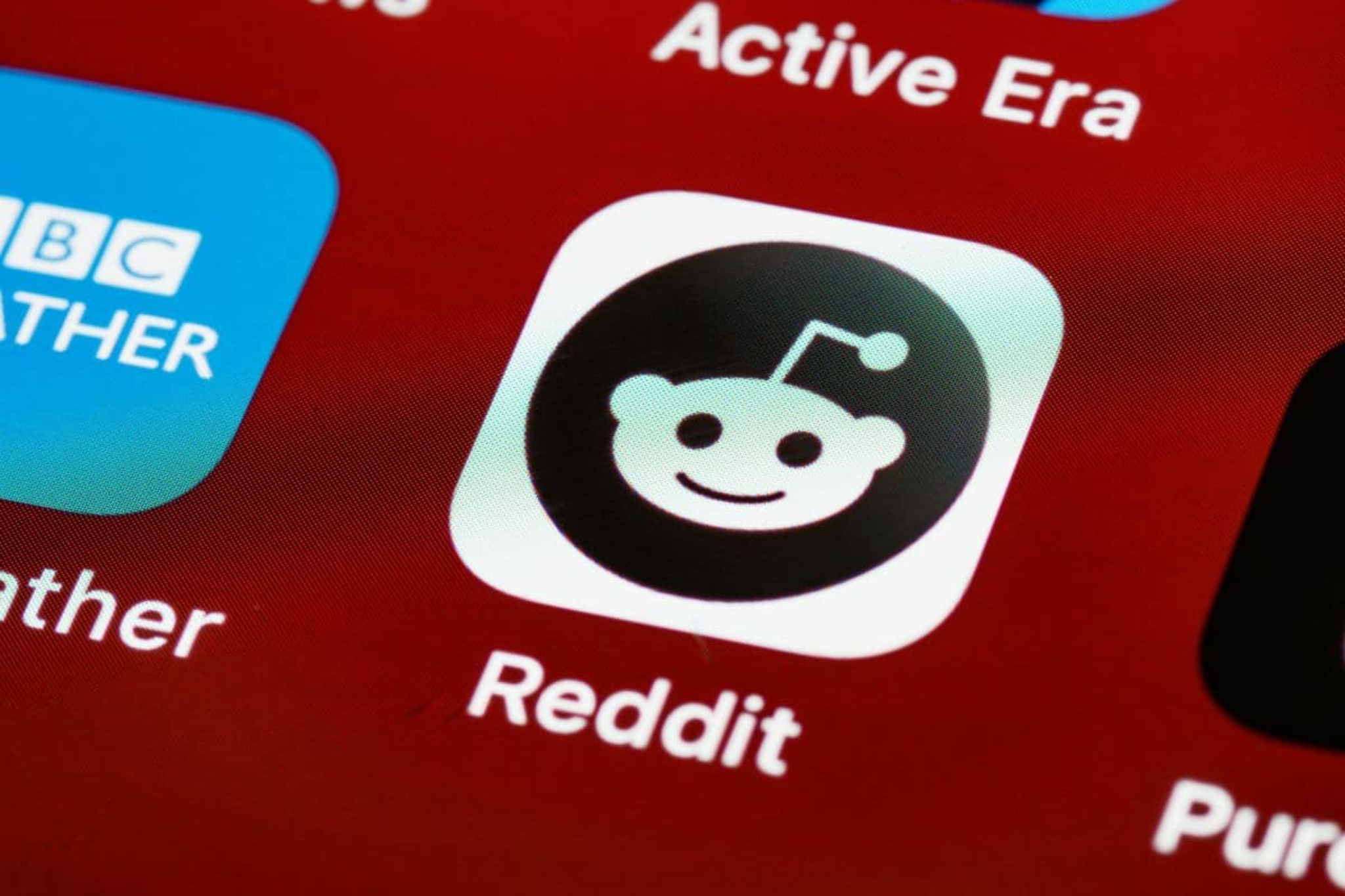 Le logo de l'application Reddit sur mobile