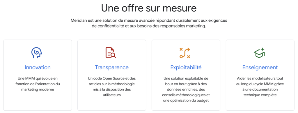 Innovation, transparence... Google Meridian possède de nombreux atouts